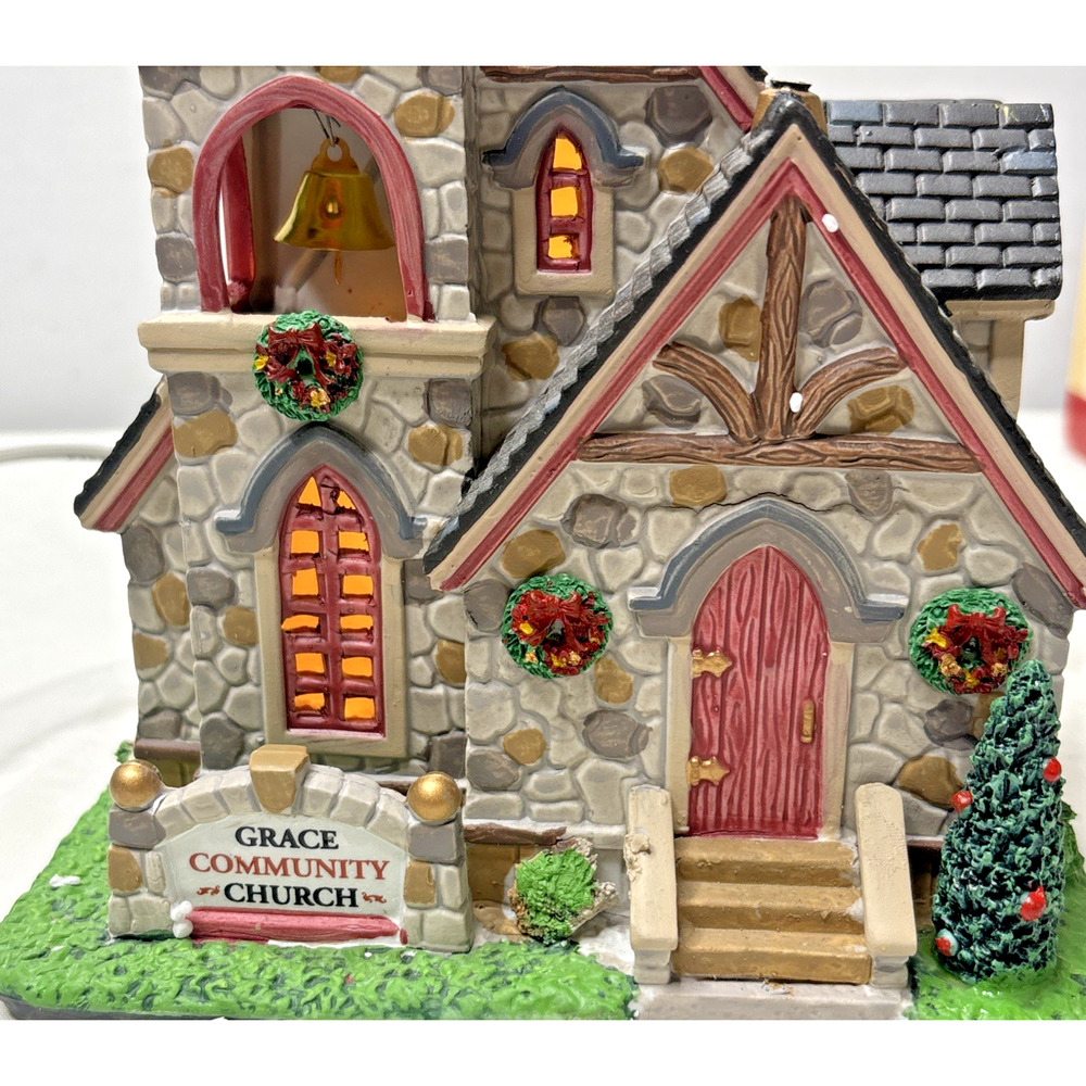Lemax Grace Community Church #65155 2016 Village Collection Lighted READ - Picture 5 of 9